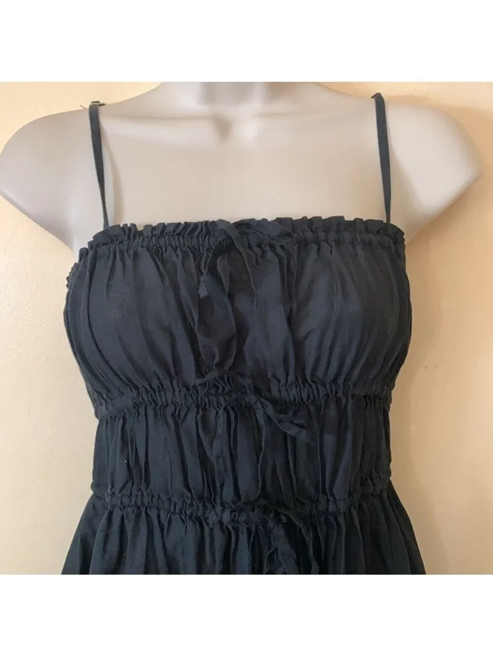 J Crew sheer black cover up dress size S NWT